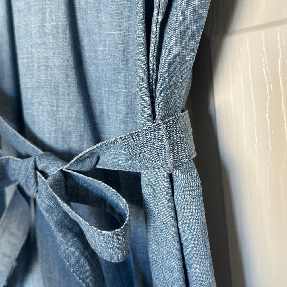 J CREW CHAMBRAY RUFFLE DENIM DRESS SIZE 4 - Picture 5 of 11